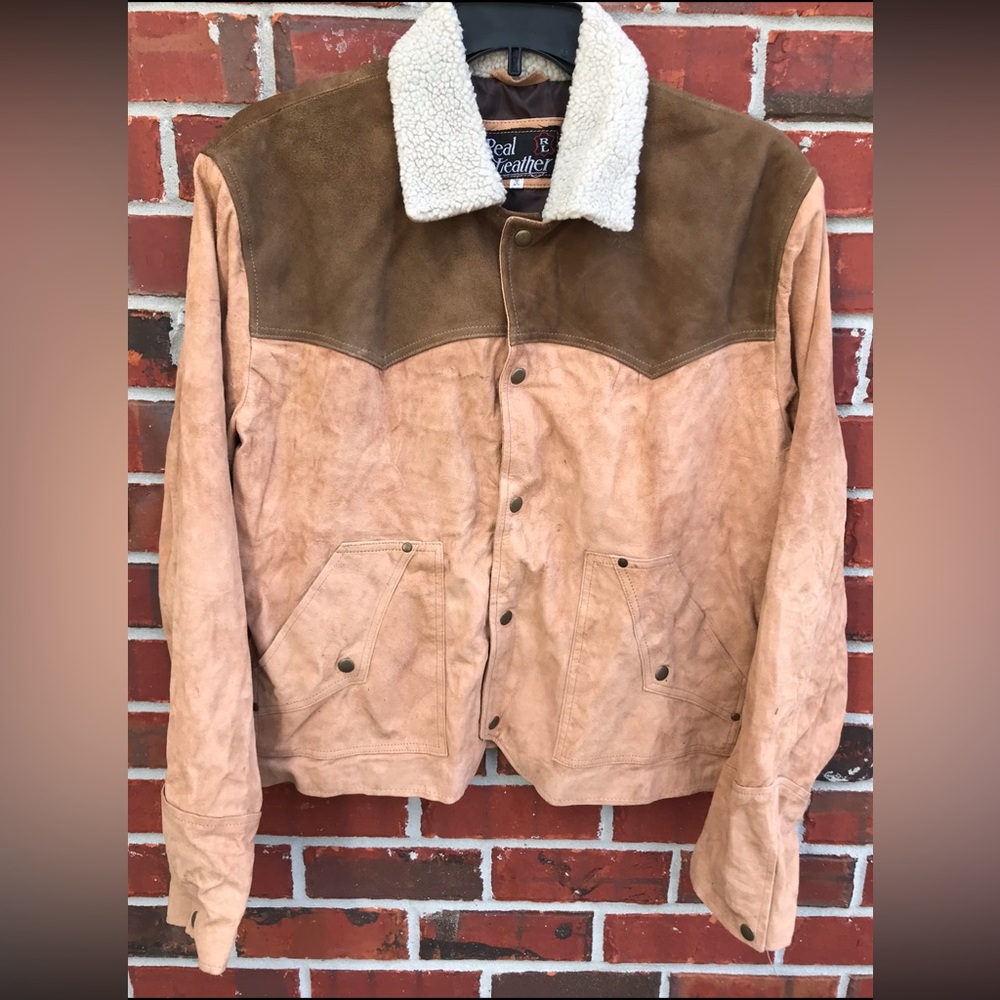 Real Leather Brand Two-Tone Womens Western Leather Jacket Coat. Size 2 XL - Picture 8 of 8